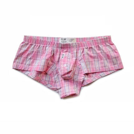 Men's Plaid Boxer Shorts Underwear Sexy Home Cueca Masculina Ropa Interior Hombre Boxer Para Hombre Comfortable Underpants Alo