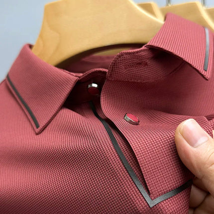 High-end luxury brand fashion hot diamond short sleeve Advanced printed POLO shirt summer new Korean version men's lapel T-shirt