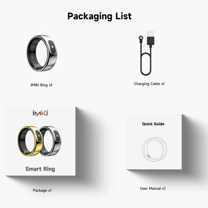 IMIKI Smart Ring 1 vibration Global System health Monitoring Heart Rate Blood Oxygen Saturation 5ATM Waterproof Men and Women