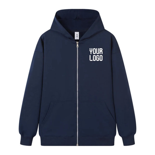 New Fashion Men's and Women's Zipper Hoodie for Spring and Autumn/Winter Casual Hoodie Sportswear Men's Top Solid Color Hoodie M