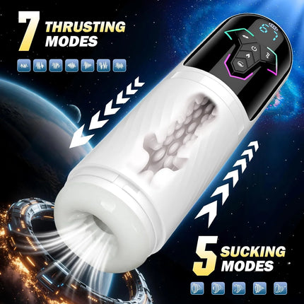 KUSHOR Heating Automatic Male Masturbator AI & APP Control Blowiob Machine Pocket Pussy Penis Pump LCD Display Sex Toys for Men
