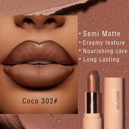 Coffee Velvet Lipstick - Luxurious Deep Nourishing Matte Finish Long-Lasting Waterproof Lip Color