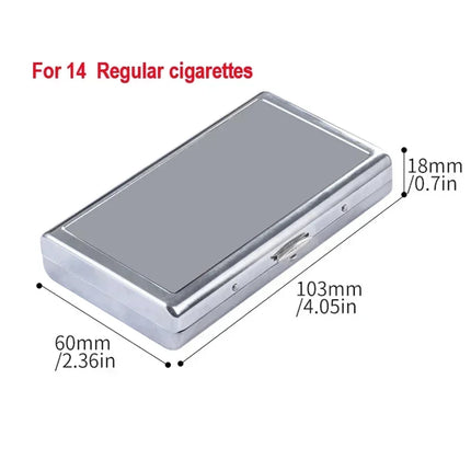 Slim Mirror Polished Metal Cigarette Case Portable Stainless Steel Pocket Cigarette Box Durable Cigarette Storage Holder for Men