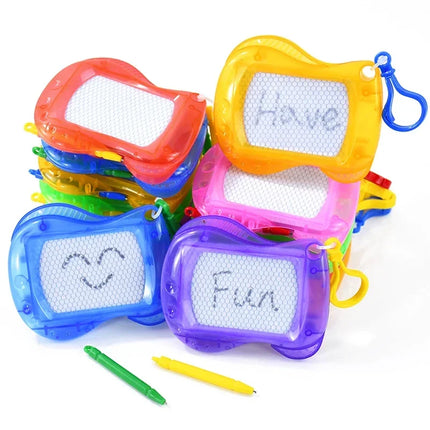 Educational Toys Mini Magnetic Drawing Board Montessori Drawing Toys Erasable Writing Pad Keychain Kids Birthday Party GIft