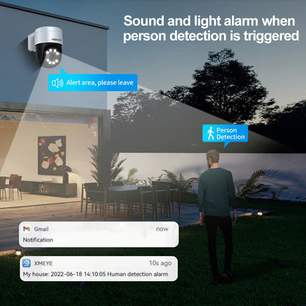 ASECAM 8MP 4K PTZ IP Camera Outdoor AI Face Detection Audio POE H.265 Onvif CCTV RTSP Humanoid Detection Security Camera