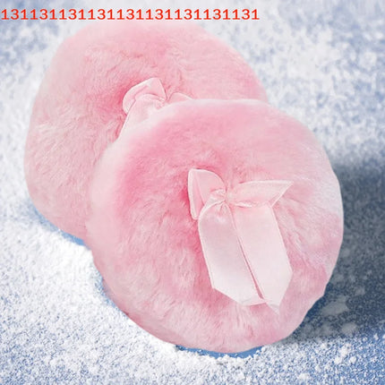 Professional Plush Bowknot round Makeup Sponge Soft Fluffy Loose Powder Puff Cute Foundation Cosmetic Beauty Tool