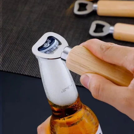 1-30PCS Stainless Steel Wooden Bottle Opener For Home Kitchen Bar Restaurant Party Gift Kitchen Accessories  Gadget