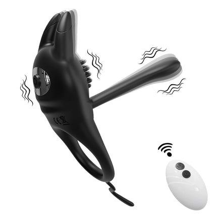 Vibrating Cock Ring Penis Ring for Men Ejaculation Delay Remote Control Penis Vibrator Chastity Cage Sex Toy for Men or Couples