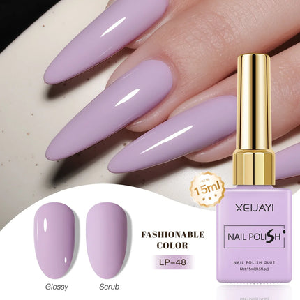 Colored Square Bottle Nail Varnish Gel 60 Colors Gloss Matte Ice-clear Nail Polish Fruit Green Nail Art Soak Off UV Gel Lacquer