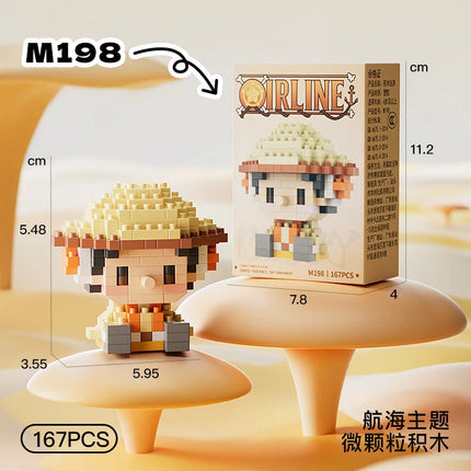 Anime Building Block One Luffy Nami Usopp Assembly Piece 3D Model Robin Franky Jinbe Sanji Mini Bricks Figure Toys For Gift