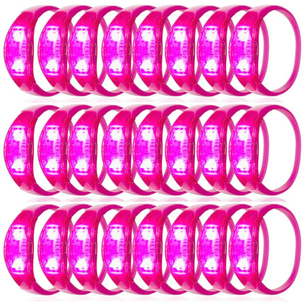 12-240Pcs LED Glow Bracelets Sound Activated Light Up Bracelets for Adults & Kids with Flashing LED Strobe for Night Events