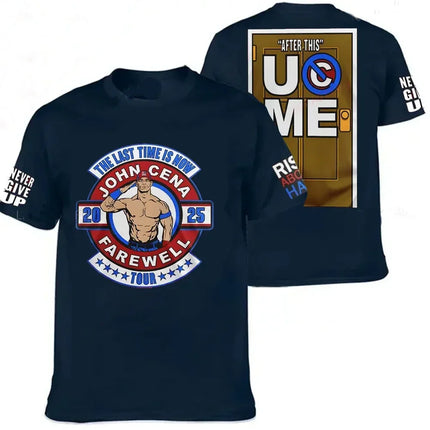 John Cena Wrestling Men's T-Shirt Summer Outdoor Sports Fitness Unisex Tops Casual O-Neck Short Sleeve Tee Casual Men Clothing
