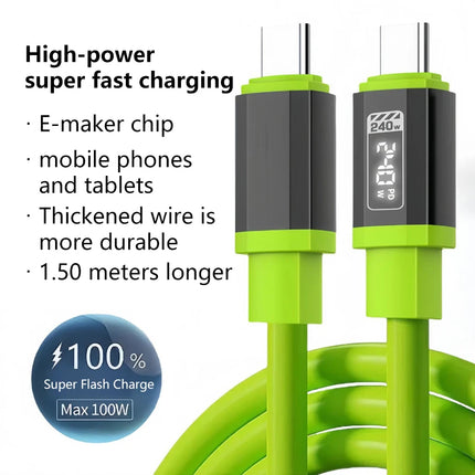 PD240W Cable Super Fast Charging Type C TO Type C Silicone Cable For Samsung iPhone8-17 Pro Xiaomi 17 Quick Quick Charging Cable