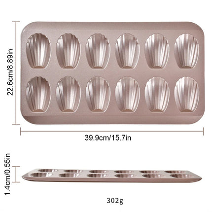 1Pc Mini Cake Mold Madeleine Tray Stainless Steel Tin Mold Madeleine Nonstic Cookie Pans Baking Tray Mould Tin Metal Biscuit Pan