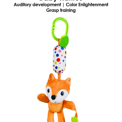 1pcs Baby Rattles Mobiles Cartoon Animal Bell Toy Newborn Baby Rattle Hanging Plush Lovely 0-24 Months Teether Toys Gift