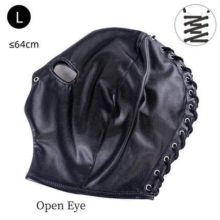 Adult Bold Open Cup Jumpsuit Sex Toy Kits with Unisex Forced Restraint Hood Mask for Couple Muscle Recovery Erotic Lingerie