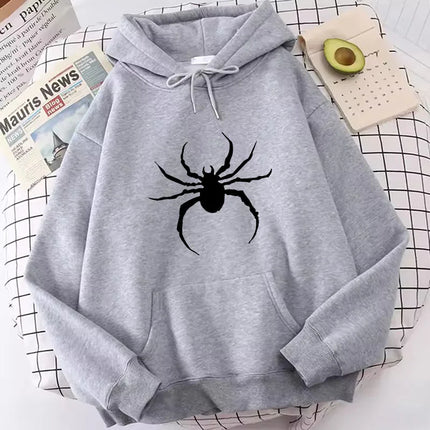 Hip Hop Spider Print Hoodies Spring Autumn Winter Casual Hoodies Sweatshirts Men Women Graphic Hoodie Sweatshirt