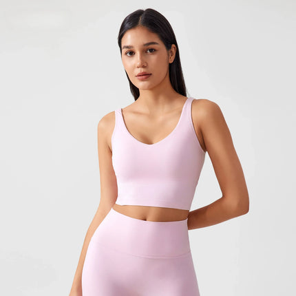 Sports Bra for Women Yoga Top Fixed Chest Pad Gym Vest Shock-proof Workout Tops Yoga Clothes U-shaped Back Fitness Crop Top