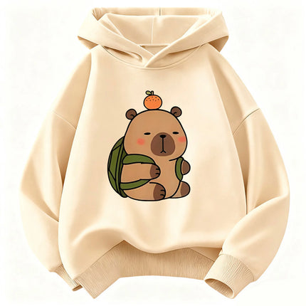 New Kids Kawaii Capybara Children's Hoodie Sweatshirt Cute Hoody for Boys Girls Spring Casual Hoodies