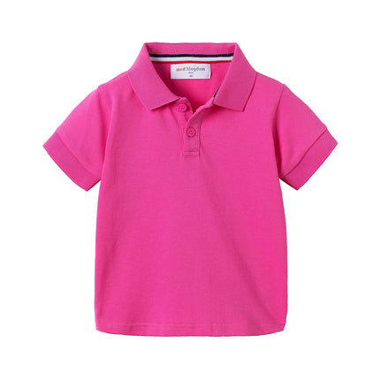 Mudkingdom Boys Polo Shirt Short Sleeve Solid Color Trendy Soft Comfy Lightweight Casual Daily Toddler Tops for Little Boy