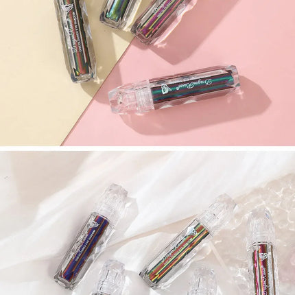 Optical Chameleons Eye Glitter Pigment Monochrome Holographic Navy Blue Green Shiny Metallic Liquid Lip Gloss Eye Shadow Stick