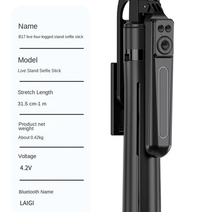 COOL DIER New Tripod for Smartphone Camera,Tripods Stand with Bluetooth shutter,Wireless Selfie Stick brackets with Phone Holder