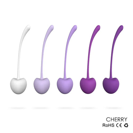 5PCS Sweet Cherry Vaginal Ball Sex Toys for Women Silicone Smart Geisha Kegel Ball Chinese Ben Wa Ball Vagina Tighten Exerciser