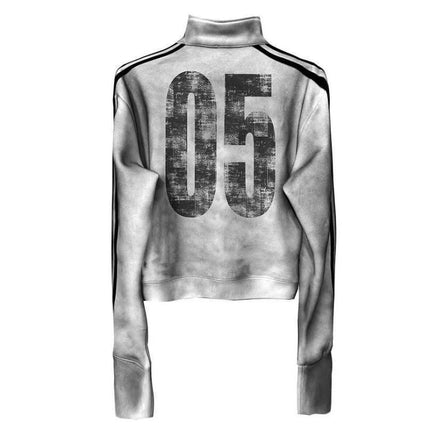long sleeved spray printed sportswear fashion trend Harajuku retro Y2K personality willow nail zipper sweatshirt sweatpants