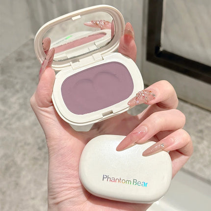 Monochrome Mud Blusher Contour Matte Natural Cheek Tint Purple Taro Low Saturation Waterproof Soft Contouring Cream Cosmetics