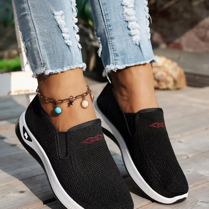 Women's shoes, women's sports shoes, lazy people can wear breathable casual shoes with mesh