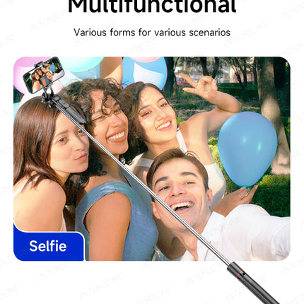 F16 Selfie Stick Tripod with 1708mm Long 8-Section Pole, Bluetooth Remote, 360° Rotation, 1/4 Interface, for Phone Camera Vlog