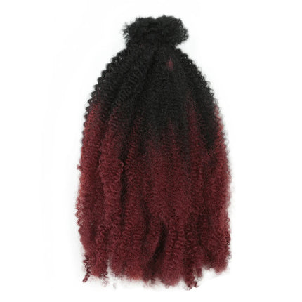Afro Kinky Curly Bulk Synthetic Braiding Hair 12 inch Protein Fiber Durable Curl Hair Soft Micro Twist Braids Hair  Extensions