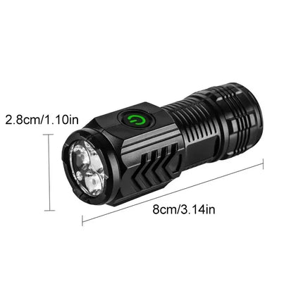 Rechargeable EDC Led Flashlight Portable Strong Light Waterproof Pocket Torch Light for Camping Walking Portable Lighting Lamp