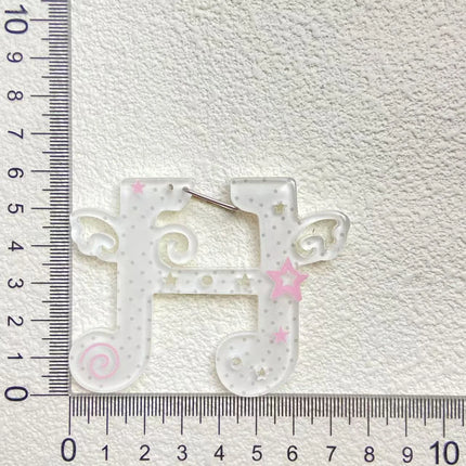 Kawaii Black white notes Illustration trinkets keychain bag charms Acrylic pendant Carabiner Backpack Pendant Decoration Gifts