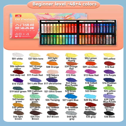 Beginners Soft Oil Pastel for Drawing Coloring Blending Pigment Crayons Chalk 16/24/36/48 Colors Painting School Art Supplies