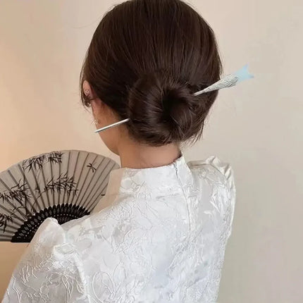 New Chinese Style Hair Stick for Women Flower Tassel Hairpin Women Ancient Style Hair Stick Ornament Hair Insert Accessories