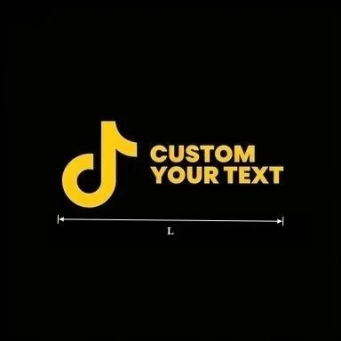 Personalized Car Sticker with TikTok Name PVC Iridescent Waterproof Auto Decal Free Design Service
