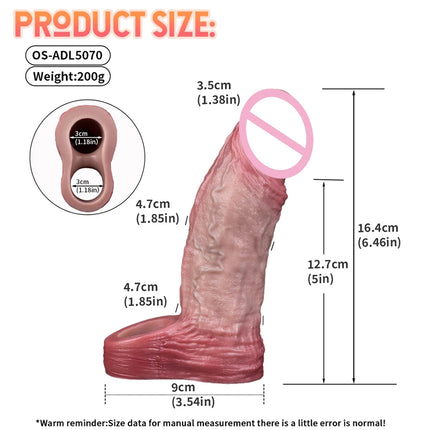 ORALSX Penis Extender Condom Silicone Reusable Penis Sleeve Glans Enlarger Delay Ejaculation Cockring Adult Sex Toys For Couples