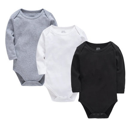 Honeyzone 3PCS Black Baby Boy Clothes Sets Long Sleeve Bodysuit Cotton Soft Jumpsuits Underwear Newborn Loungewear Infant Outfit