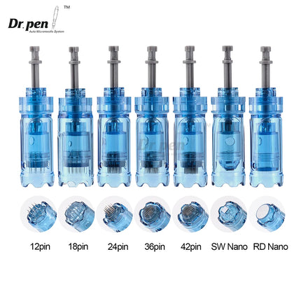 Dr. pen A9 M8S A8S A11 Needle Cartridge 10/20/40 pcs 12 Pin 18 Pin 24 Pin 36 Pin 42 Pin 3D 5D Round Nano Needle length 0.25 mm