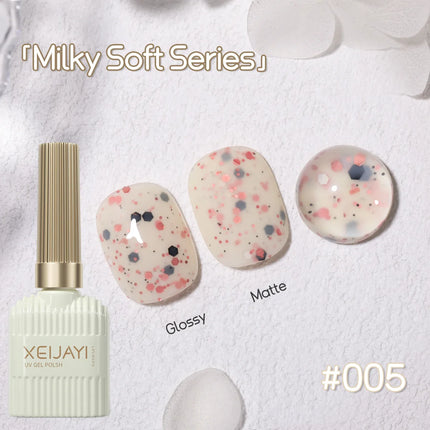 Milk White Glitter Nail Polish Gel Milk White Oreo Super Glitter Slice Cheese Nail Polish Internet Celebrity Style DIY Nail Glue