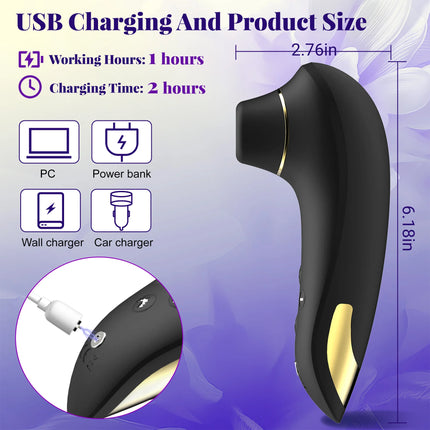 Heating Sucking Vibrator Female 5 Speeds 8 Suck Modes Clitoris Nipple Stimulator Anal Suction Massager Adult Sex Toys for Women