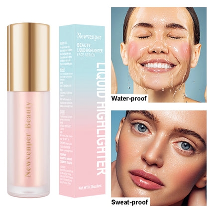 Liquid Highlighter, Moisturizing Liquid Illuminator for Face & Body, High Glossy Finish, Natural Glow Liquid Luminizer