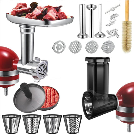 Metal Food Grinder Attachments for all KitchenAid chef Stand Mixers Series. Meat Grinders, Sausage Stuff high quality 2024