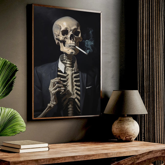 Victorian Vintage Horror Posters Prints Gothic Skull Books And Flowers Dark College Art Canvas Paintings Living Room Home Decor