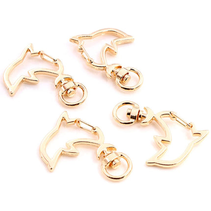 10pcs Cat Heart Snap Hook Trigger Clips Buckles For Keychain Lobster Lobster Clasp Hooks for Key Ring Clasp Jewelry Supplies