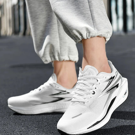 Running shoes for Outdoor use, Fashionable for Both Men and Women, Comfortable and Breathable sports and Casual shoes. black 10
