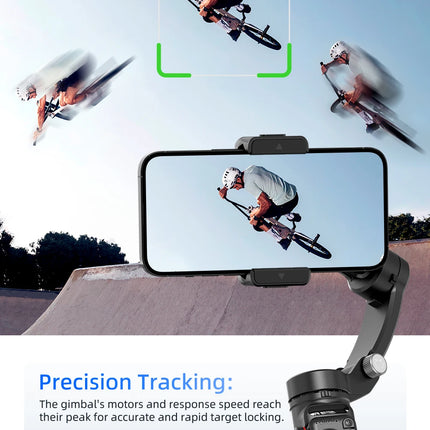 M02 New 3-Axis Handheld Gimbal Stabilizer for Smartphone with Wireless Remote for iPhone Android Phone Face Tracking Tiktok Vlog