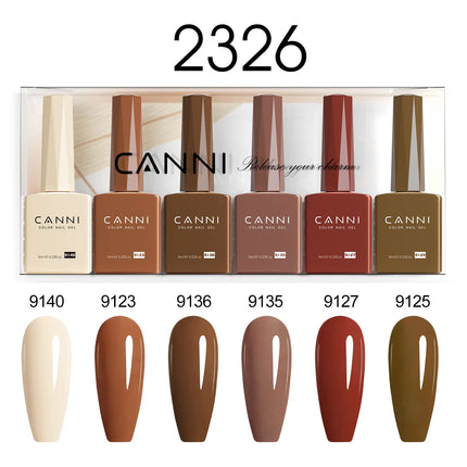 6pcs/kit CANNI TPO FREE HEMA FREE Halloween Nails Color Set Dark Red Semi Permanent Soak off UV LED Gel Varnish Christmas Gift