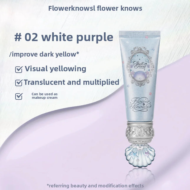 Flower Knows Shell Pearl Collection Primer Concealer BB Cream Moisturizing Color Correcting Dry Skin Base Face Brighten Makeup